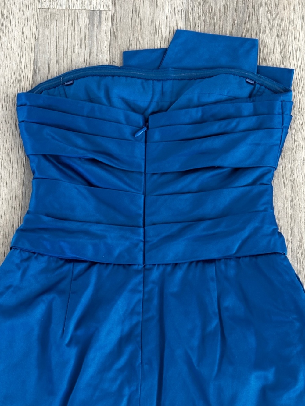 BCBGMaxAzria Strapless Peplum Mini Dress - Larkspur Blue Size 0 - Picture 7 of 10